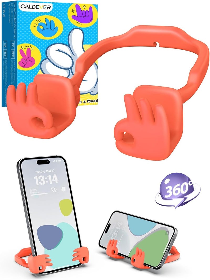 CALDEVER Valentines Day Gifts for Teens Girls Kids Women Her: Gifts for Easter Cell Phone Stand OK Finger Phone Holder for Desk Teenage Adults Wife Mom Daughter Grandma Birthday Gifts Funny Gadgets - Image 1